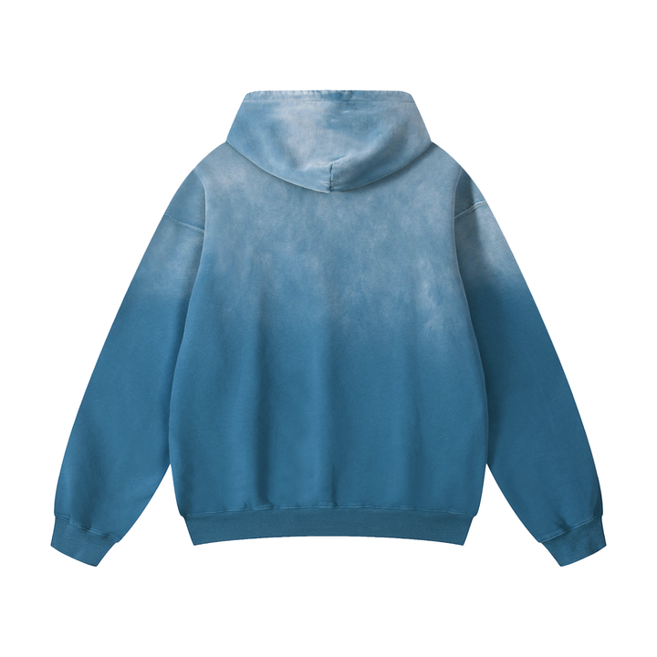Icon Heavyweight Sunfade Hoodie - Blue Jean