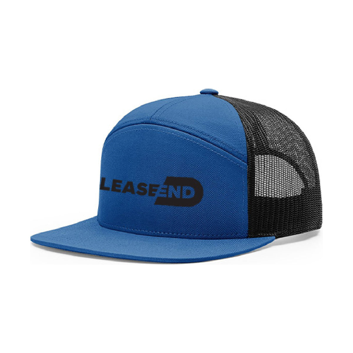 Blue 7 Panel Trucker Hat